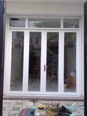 Cửa nhôm xingfa màu trắng sữa